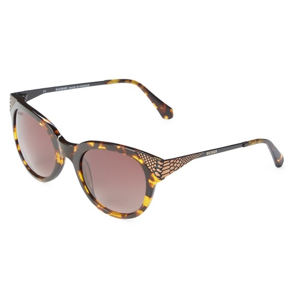 new Balmain ☀︎︎ Cat Eye Sunglasses ☀︎︎ Tortoise Shell Print ☀︎ Brown Lenses ☀︎ - Picture 2 of 16